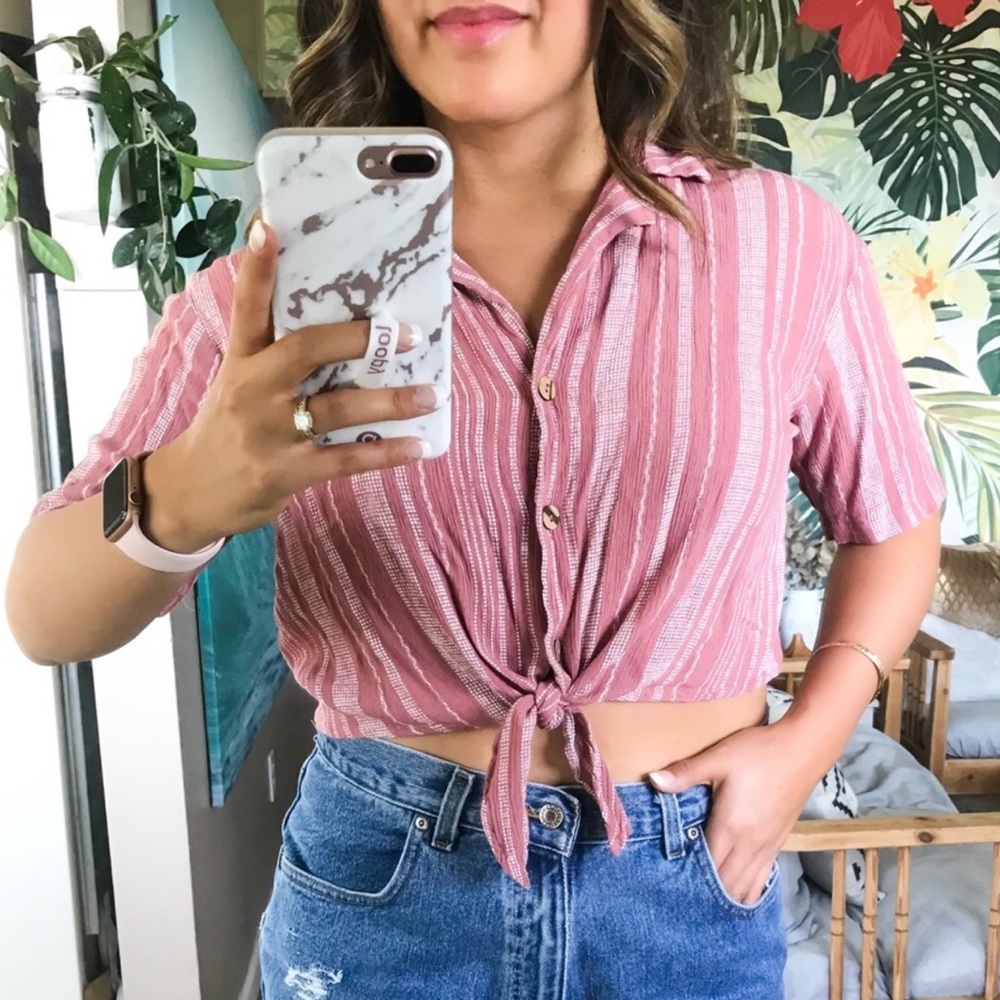 Dad shirt, high waisted shorts for Alyssa!